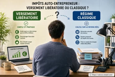 Impôts auto-entrepreneur : versement libératoire ou régime classique, que choisir ?