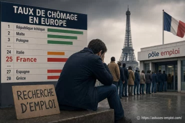 Lutte contre le chômage : la France parmi les mauvais élèves de l’Europe