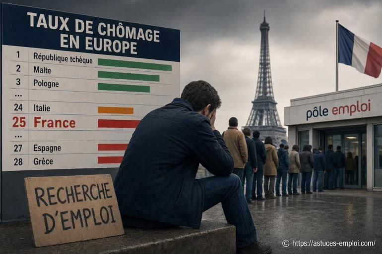 Lutte contre le chômage : la France parmi les mauvais élèves de l’Europe