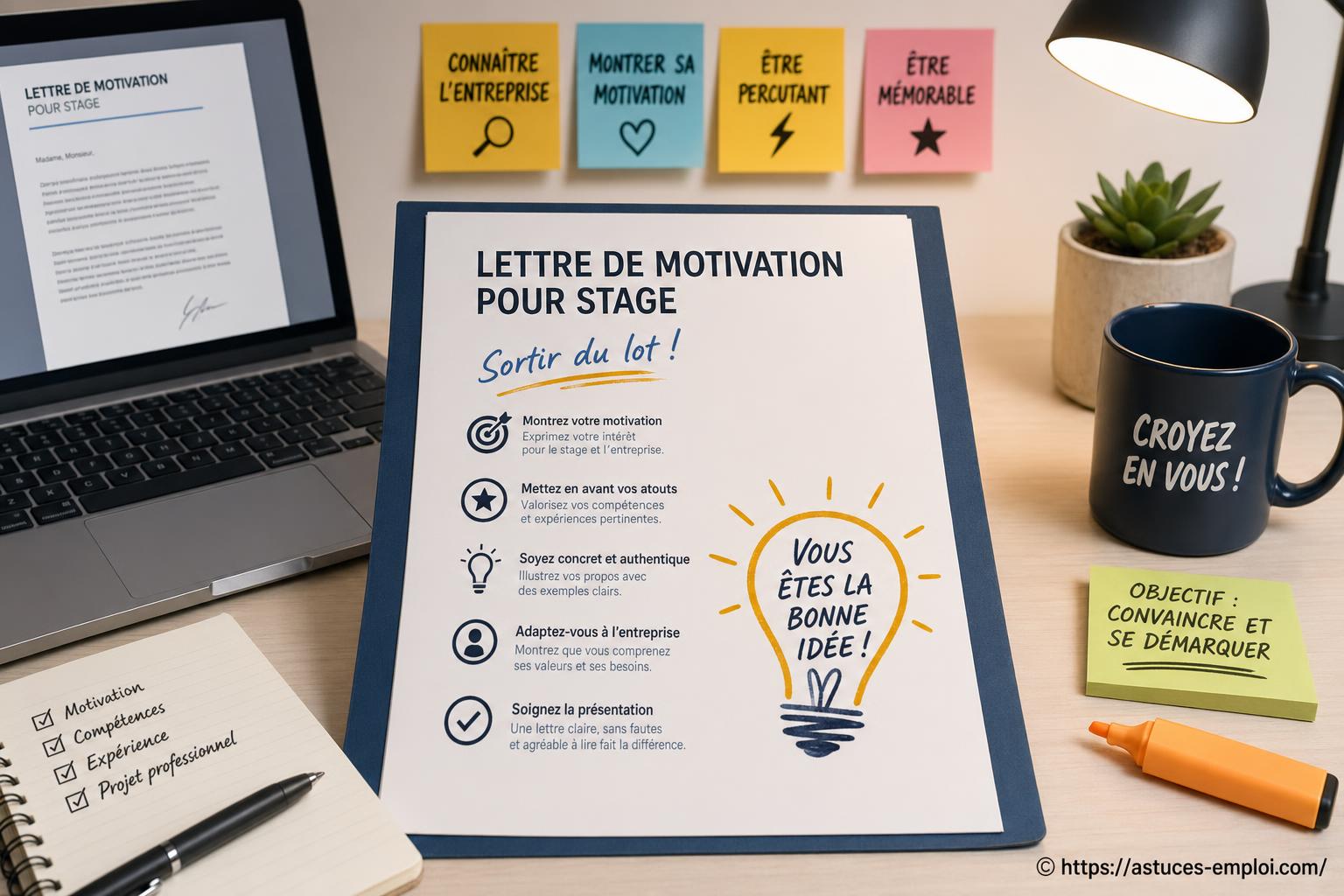 Lettre de motivation pour stage : comment sortir du lot efficacement