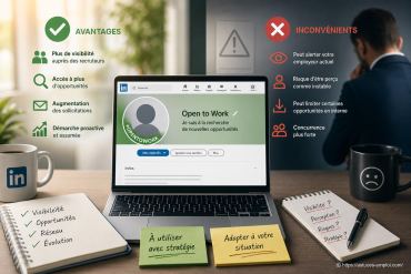 Open to Work sur LinkedIn : quels sont les avantages et inconvénients ?