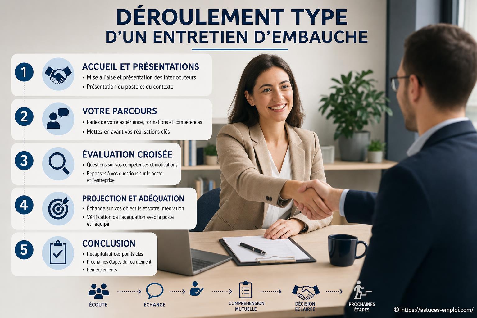 Déroulement type d’un entretien d’embauche : que faut-il savoir ?