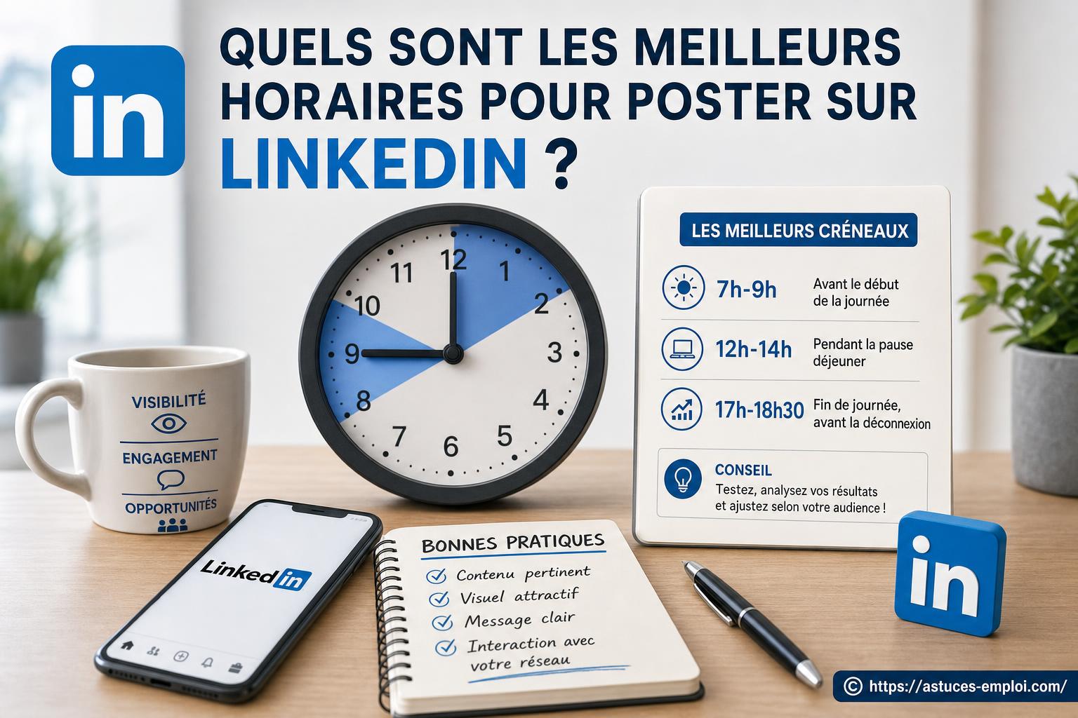 Quels sont les meilleurs horaires pour poster sur LinkedIn ?